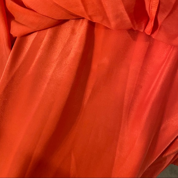 NEW YORK & COMPANY Orange Pleated Dress - Picture 8 of 8